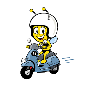 Maskottchen Biene Vespa Motorsport